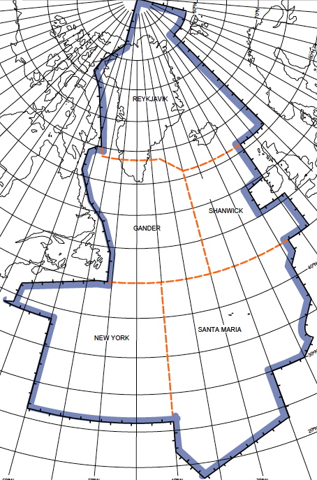 North Atlantic Airspace Boundaries
